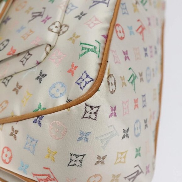 LOUIS VUITTON Monogram Multicolor Abelia Bag Satin White M92936 LV Auth sw895V - Picture 2 of 16